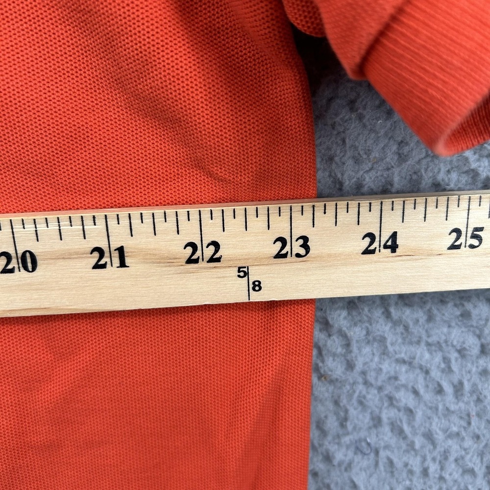 Orvis Polo Shirt Mens Large Orange Short Sleeve 100% Cotton Embroidered Logo - Picture 6 of 13